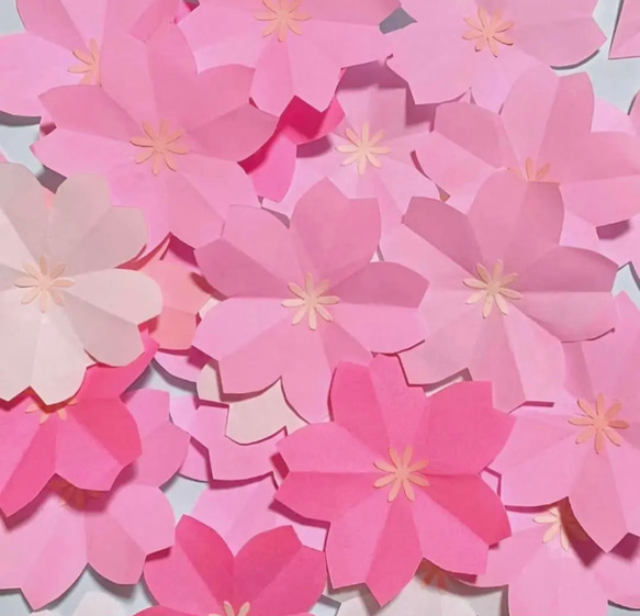 さくら 桜 サクラ 花 春 卒業 入学 壁面 壁面飾り 折り紙 切り紙