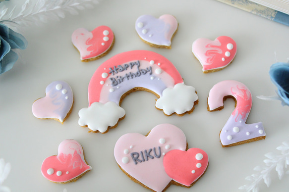 【アイシングクッキー】　文字　アルファベット　オーダーメイド　ケーキ　飾り 2枚目の画像