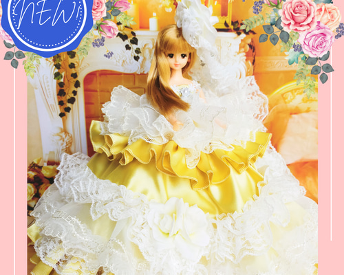 ゆ*ん様 ジェニーフレンド27cmドール服　ひまわりのドレス ゆ*ん様 ジェニーフレンド27cmドール服 ひまわりのドレス