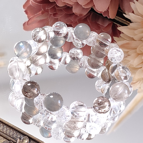 プラチナルチル×ラブラドライトのブレスレット 【公式通販】