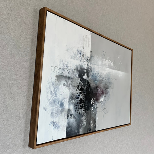 現代アート　70×50㎝　フレーム付き　モダン　絵画　抽象画　インテリア　手書き 現代アート 70×50㎝ フレーム付き モダン 絵画 抽象画