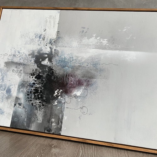 現代アート 70×50㎝ フレーム付き モダン 絵画 抽象画