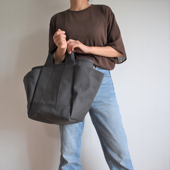 LOOK1 TOTE BAG(チャコール/グレー) 11枚目の画像