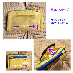 【受注製作品】ﾊｰﾌｳｫﾚｯﾄ  ｺｲﾝｹｰｽ  ﾎﾟｰﾁ  ミニ財布　 財布　ｺﾝﾊﾟｸﾄ財布　パスケース　マチあり 6枚目の画像