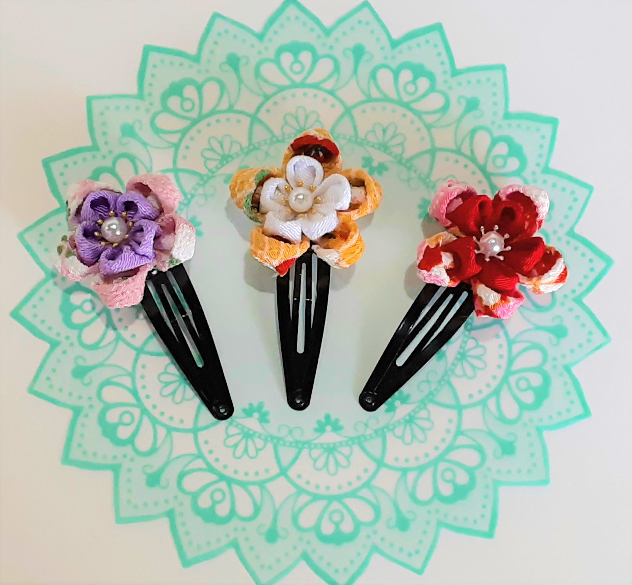 お花ほのぼのパッチンピン♡