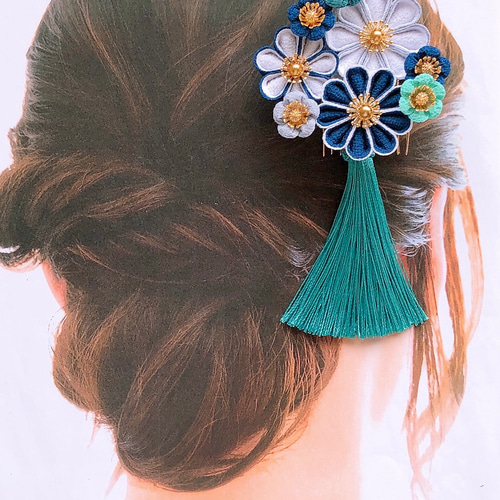 つまみ細工 和装髪飾り 七五三 成人式前撮り 振袖コーデ 着物ヘア