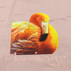 オーガニックコットンアートTシャツ「Flamingo」 フラミンゴ ユニセックス SDGs 5枚目の画像