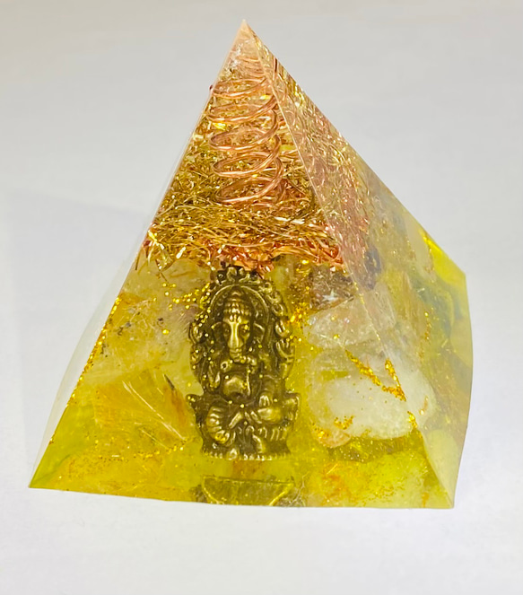 ≪訂製≫【Kinun UP・Zaiun UP】Ganesha Pyramid Orgonite 第1張的照片