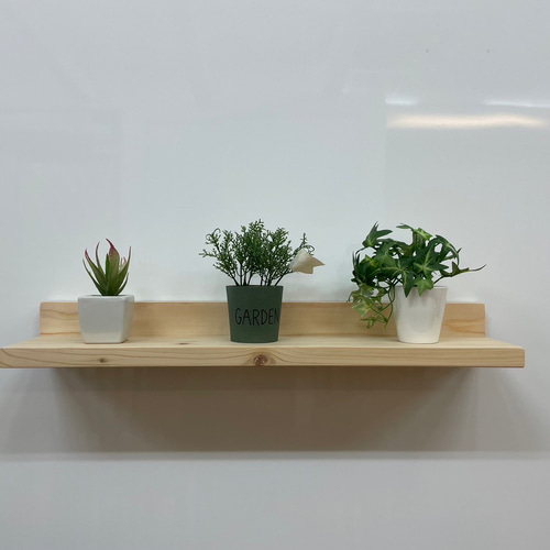 木製マグネットシェルフ 紀州桧 525×120×20 壁掛けラック・ウォール