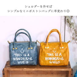 3wayミニショルダーボストンバッグ＊5カラーバリエーション［受注生産］OD-Bag-05●革 手染め総手縫い 10枚目の画像