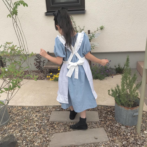 ラルフローレン　ホワイトフリルエプロン刺繍ロゴ付き Ralph Lauren ラルフローレン エプロン フリル 刺繍 ロゴ入り - メルカリ