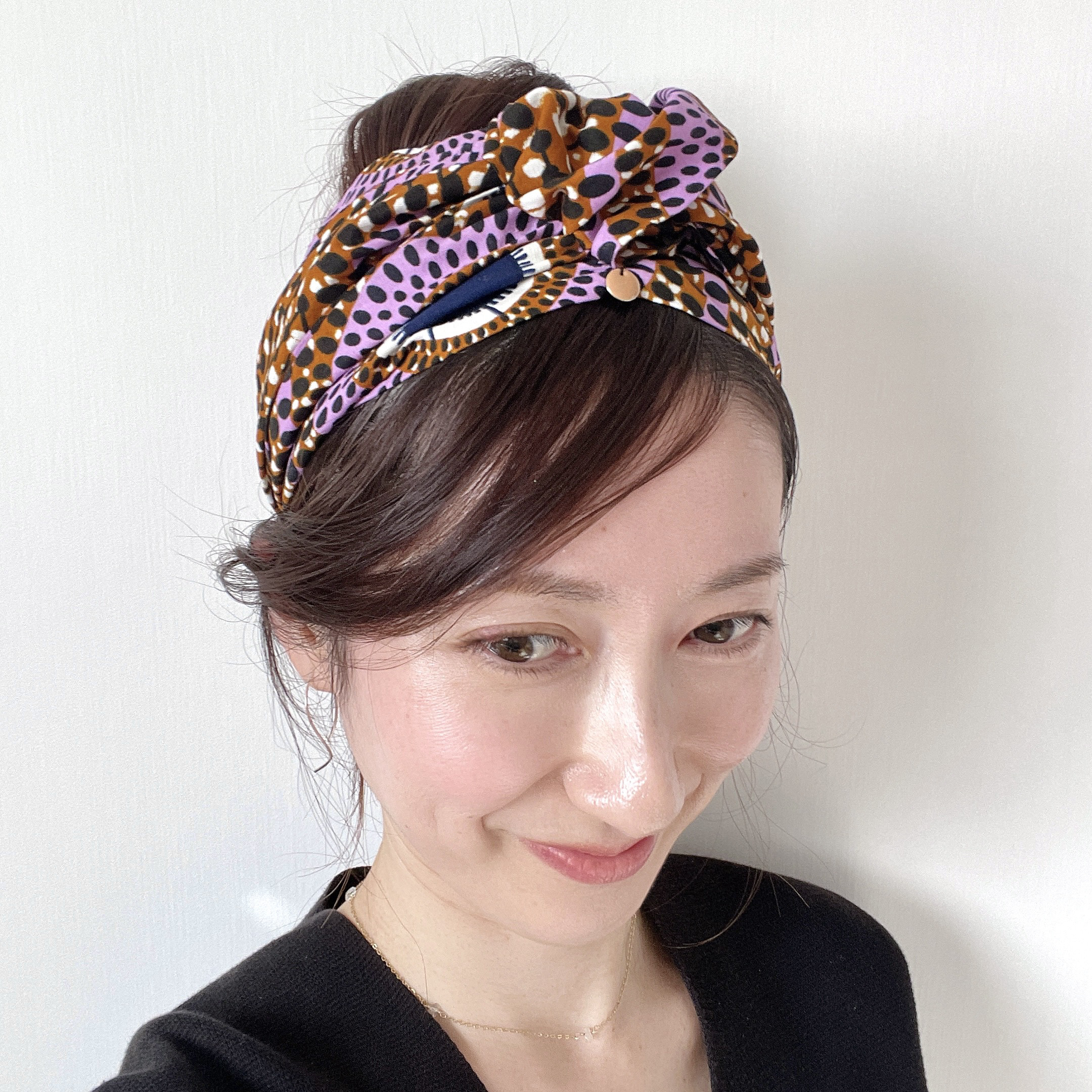 【アフリカ / バティック】ターバン風ヘアバンド◆CIRCLE