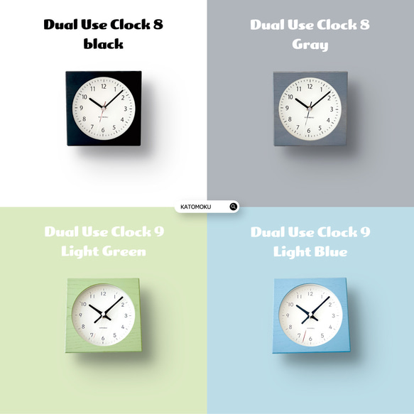 KATOMOKU Dual use clock 8 km-134BKRC ブラック 電波時計 置き時計 掛け時計 12枚目の画像