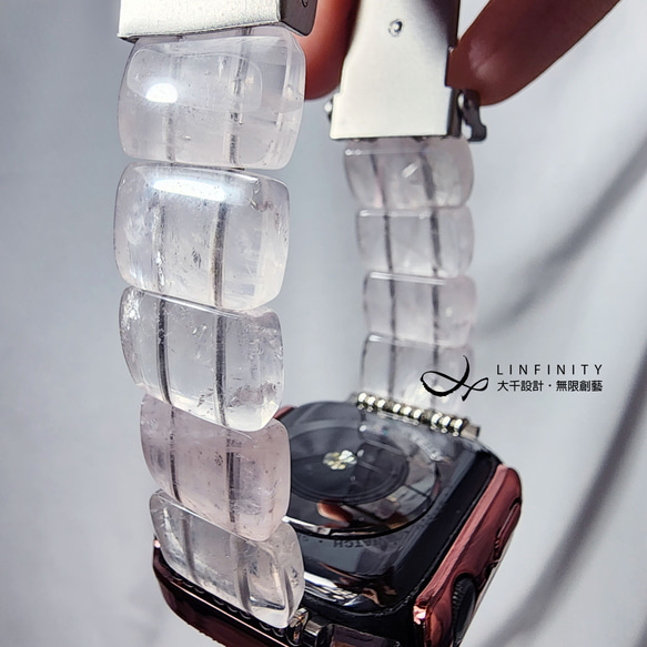用寶石寵愛媽咪-『全館5折』-至5/31止粉晶  Apple Watch 智慧手錶 Android 寶石 錶帶 第6張的照片