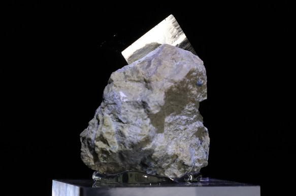 41g ★希少なシャープなキューブのステップ状結晶★ 母岩付 天然 パイライト 結晶 原石 鉱物 標本｜スペイン産 9枚目の画像