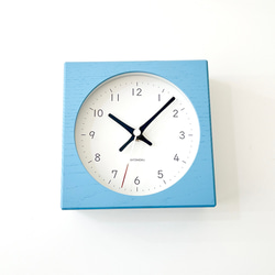 KATOMOKU Dual use clock 9 km-135LBRC ブルー 電波時計 置き時計 掛け時計 4枚目の画像