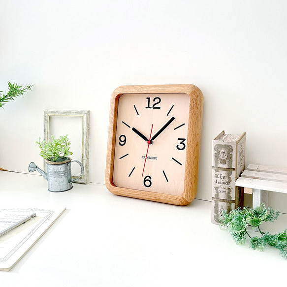 新品未使用　Katomoku SKP電波時計　オーク 加藤木工 カトモク KATOMOKU muku round wall clock 13 オーク