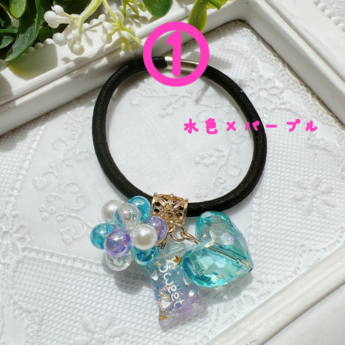 ヘアゴム  ジャラジャラ  パワーストーン  アメジスト✩＆ひねりビーズ 楽天市場】アメジスト（ヘアゴム｜ヘアアクセサリー