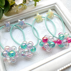 ビーズ ヘアゴム ビーズボール キラキラ 髪ゴム キッズ 子供