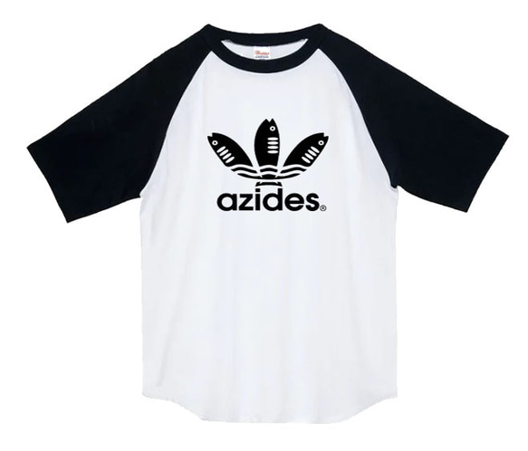 【azides/ラグランTシャツ】5.6oz正規商標登録商品アジデスTシャツ面白いおもしろうけるプレゼント 1枚目の画像