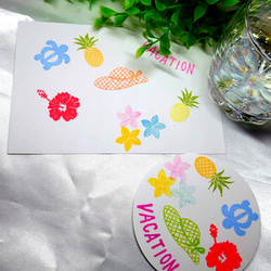 消しゴムはんこ ハワイ スタンプ⌄̈⃝