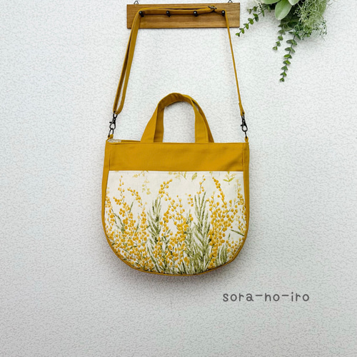 おさゆ様　ミモザＬサイズ　サークルフラワーLＬサイズ　グラニーバッグハンドメイド おさゆ様ミモザLサイズサークルフラワーLLサイズグラニー