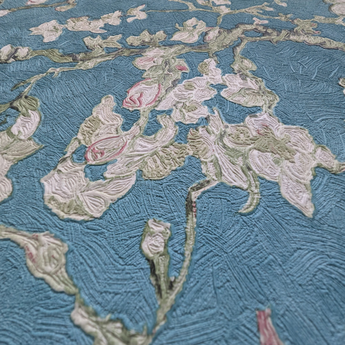 ゴッホ アートパネル A2 ブルー 青 花 花咲くアーモンドの木の枝