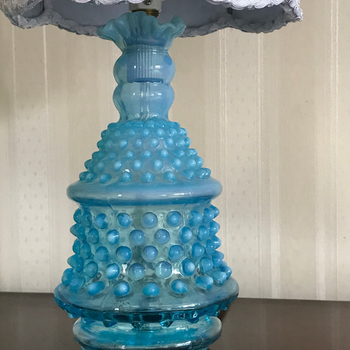 白レースのフェントンランプ スタンドライト・テーブルランプ