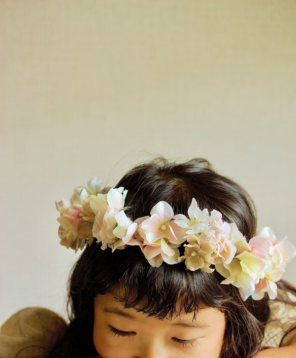 ◾️花冠　ベッドドレス　記念日　リングガール　ウェディング　ニューボーン　誕生日フォト 2枚目の画像