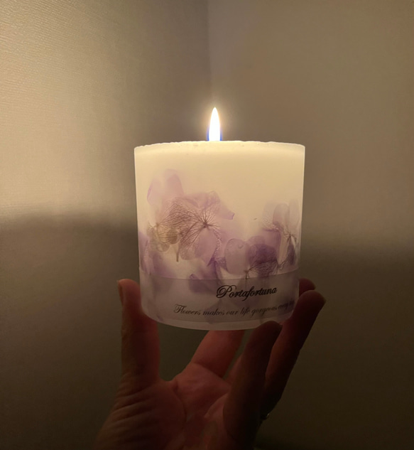 紫陽花キャンドル 花キャンドル キャンドル ボタニカルキャンドル 桜 5枚目の画像