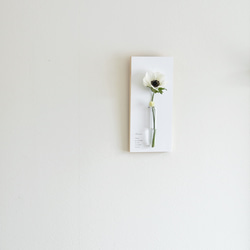 壁で咲き続けるアネモネ(ウッドプレート)　マジカルウォーター　癒しのフラワーインテリア　アーティフィシャルフラワー 9枚目の画像