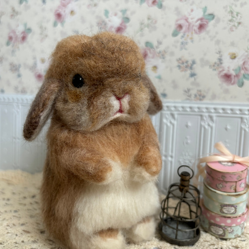 羊毛フェルトうさぎ受注制作~。⋆⸜ 。こだわりの小さなうさぎ 羊毛フェルトうさぎ受注制作~。⋆⸜ 。こだわりの小さなうさぎ