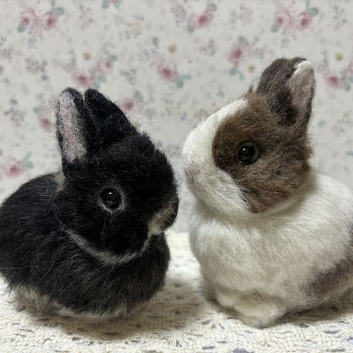 羊毛フェルトうさぎ受注制作~。⋆⸜ 。こだわりの小さなうさぎ 羊毛フェルトうさぎ受注制作~。⋆⸜ 。こだわりの小さなうさぎ
