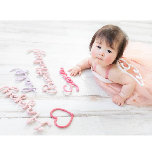 ウールレター ベビー　オーダー受付中 ウールレター オーダー受付中 momo☆* 雑貨・その他 momo☆* 通販