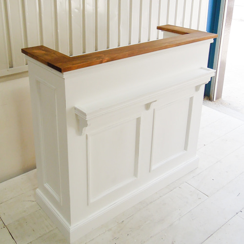 美容室カウンター（W1200ホワイト） ネイルサロンレジカウンター