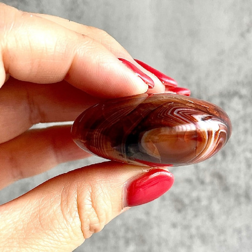 天然石 カーネリアン パーム 握り石 台座付き ⭐️1904 天然石