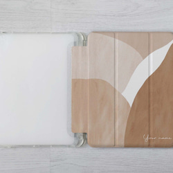 裸色調抽象可客製名字iPad Pro mini Air 3 4 6 10.5 10.9 11 12.9吋翻蓋式筆槽保護套 第7張的照片