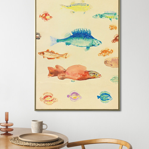 JENNIFER MARKES カラフルな海と魚をテーマにしたポスター NO.461】カラフルな魚の絵画アートポスター☆海マリン夏南国