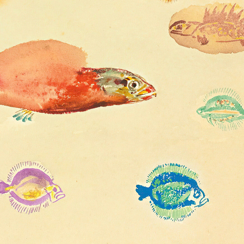 NO.461】カラフルな魚の絵画アートポスター☆海マリン夏南国