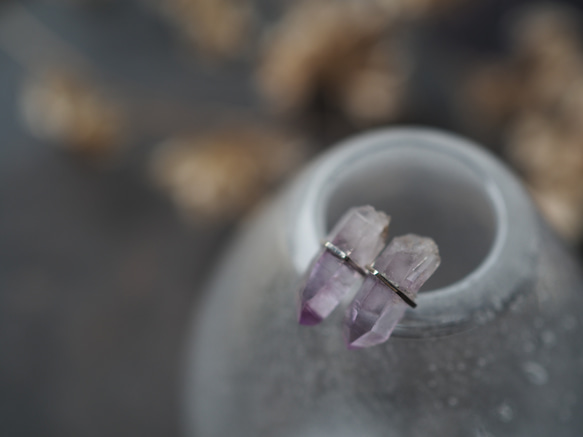 amethyst silver pierce (ayame) 1枚目の画像