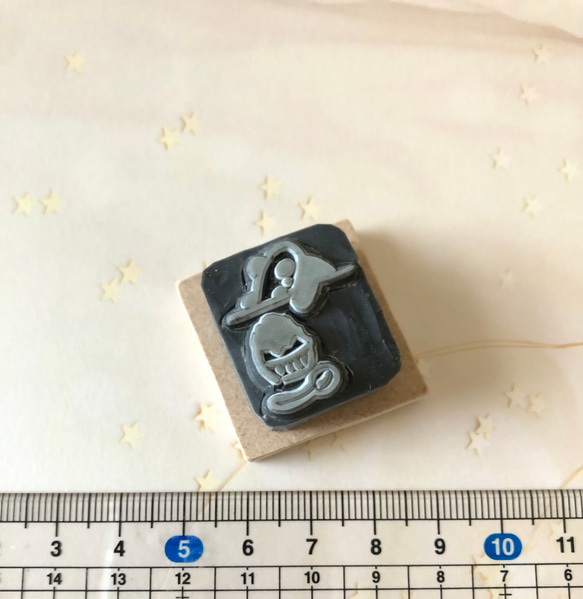 かき氷たべたいな♡パンダ　消しゴムはんこ　eraser stamp 2枚目の画像