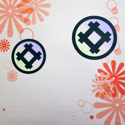 2個柏樹框架，家徽=圓形，竹竹蝴蝶舞，LED，紙板，輕型/H2-⑱ 第5張的照片