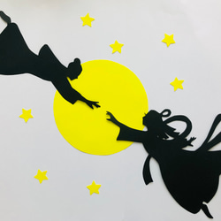 切り絵の一閑張り「お月見」値下げ もうすぐ編み上がっから待ってけろね｣ 