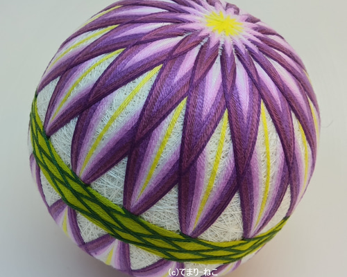 手鞠　手毬　てまり　紫系 てまり No.014 / 手鞠 手毬 手まり Temari 約10cm 縁起物 贈り物