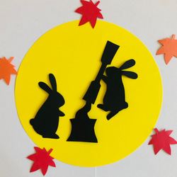 切り絵の一閑張り「お月見」値下げ 24da6d1b13079edb27f1fca9555dd9