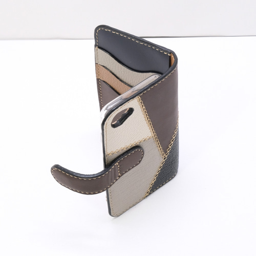 本革 iPhoneSE2,SE3,7,8(4.7インチ)ケース パッチワーク iPhoneケース