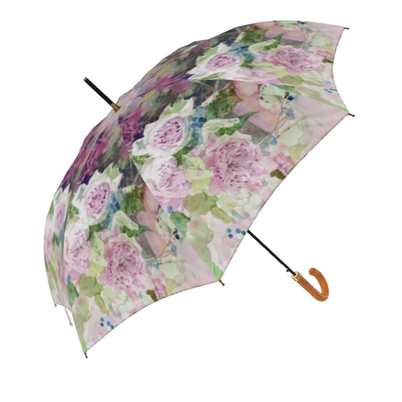 【受注生産】シャビーシックピンク の雨傘２（イギリス製）梅雨対策2023 1枚目の画像
