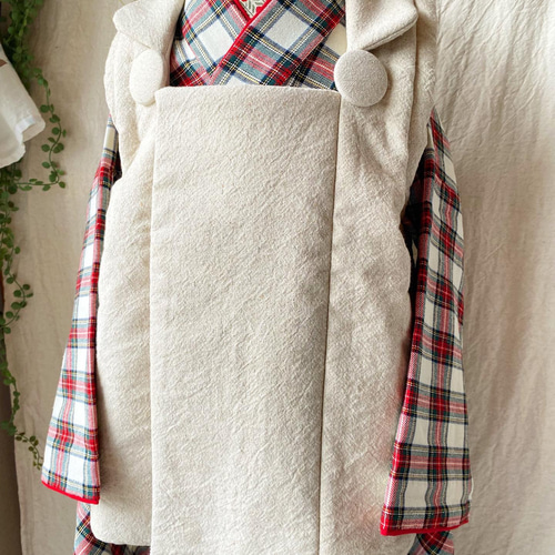 七五三用着物 白タータンチェック 襦袢付き 子供服 cocoawaffle 通販  