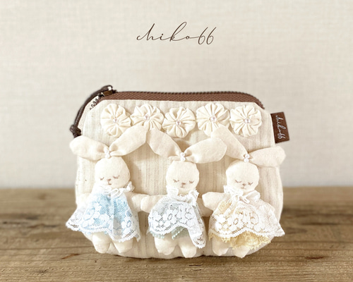 ぬいぐるみ付ころりんトート＆ポーチ　コヤンイサムチョン☆両面ぷっくりうさぎルミ☆ ぬいぐるみ付ころりんトート＆ポーチ コヤンイサムチョン☆両面