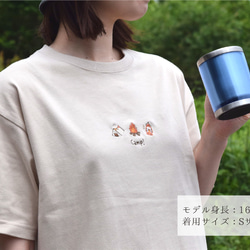 Camp!ビッグシルエット刺繍Tシャツ《サンドベージュ》メンズ レディース トップス キャンプ 8枚目の画像